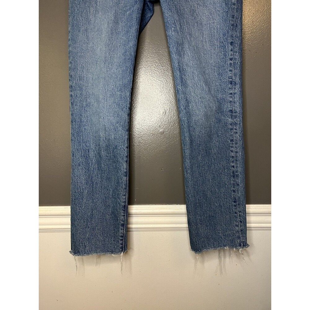 Madewell Jeans Womens 26 Blue Perfect Vintage Straight Raw Hem Stretch Denim - Picture 3 of 9